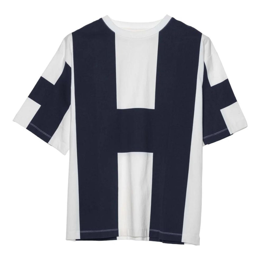 Billy T-shirt - White with Navy