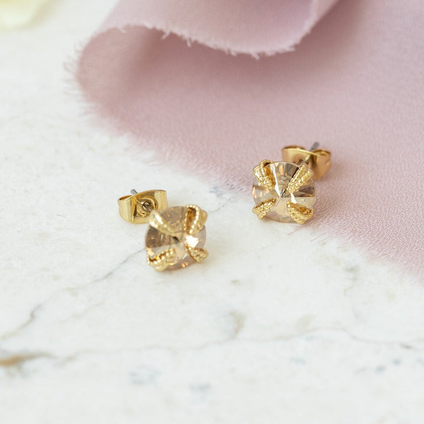 Louise crystal earstuds champange
