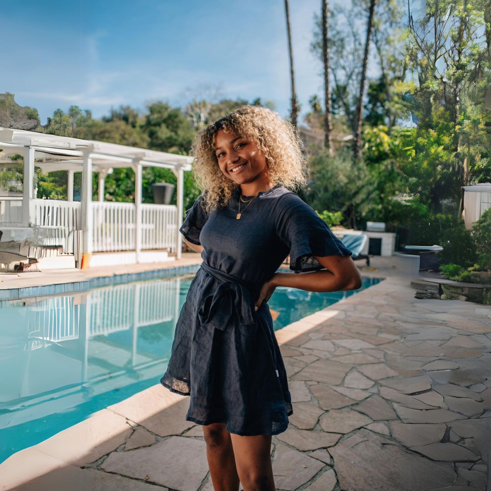 Francesca linen dress