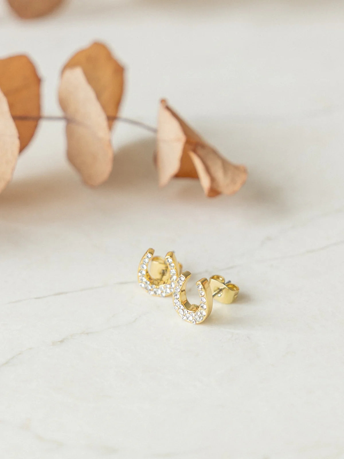Horseshoe crystal studs - Secrets by B