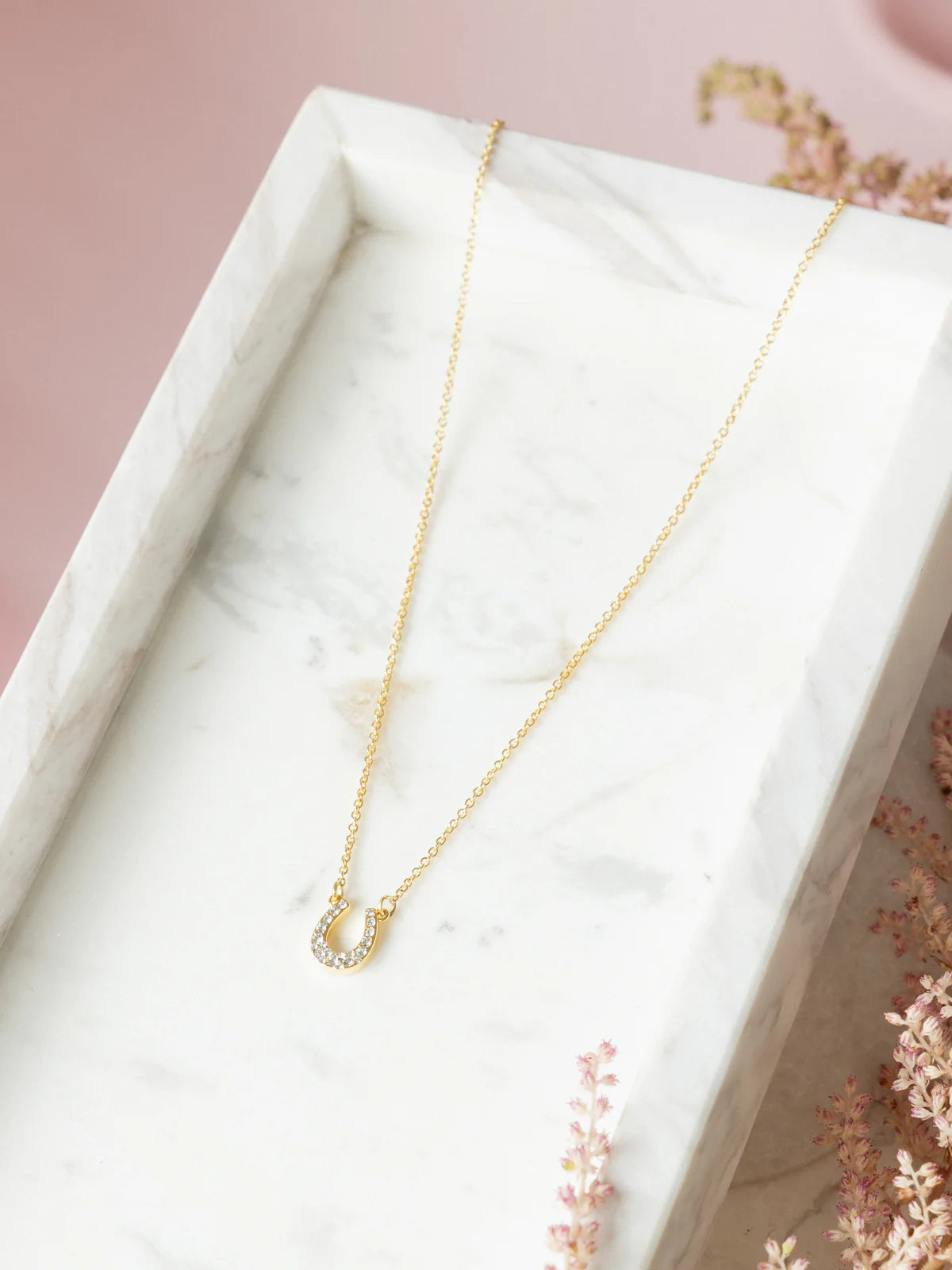 Horseshoe crystal necklace - Secrets by B
