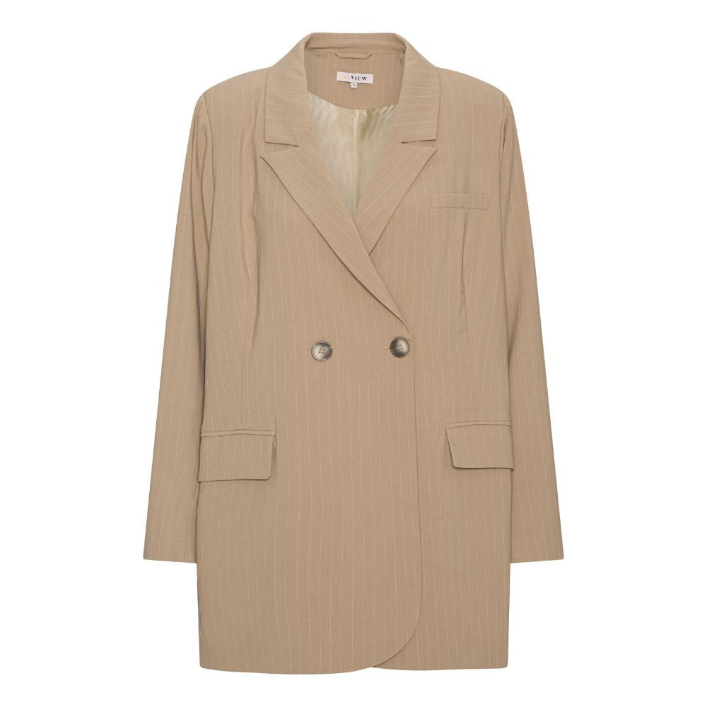 Annali camel stripe blazer