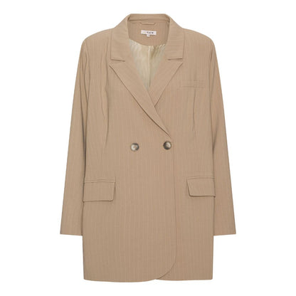 Annali camel stripe blazer
