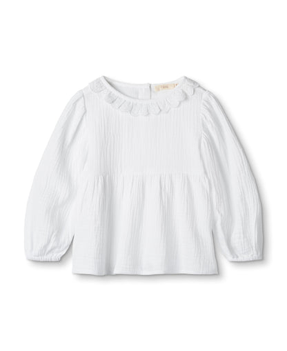 CIAO LS BLOUSE- CLOUD DANCER