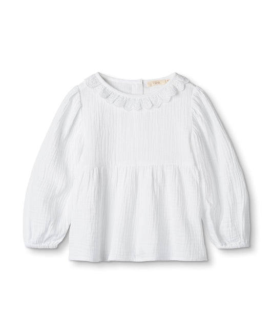 CIAO LS BLOUSE- CLOUD DANCER