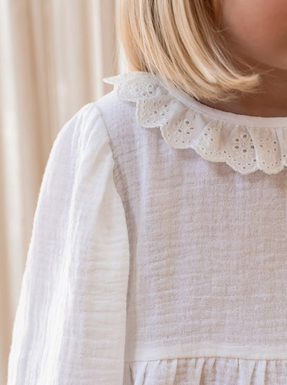 CIAO LS BLOUSE- CLOUD DANCER