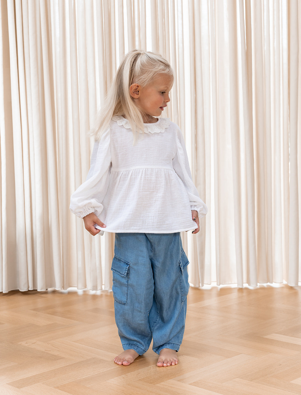 CIAO LS BLOUSE- CLOUD DANCER