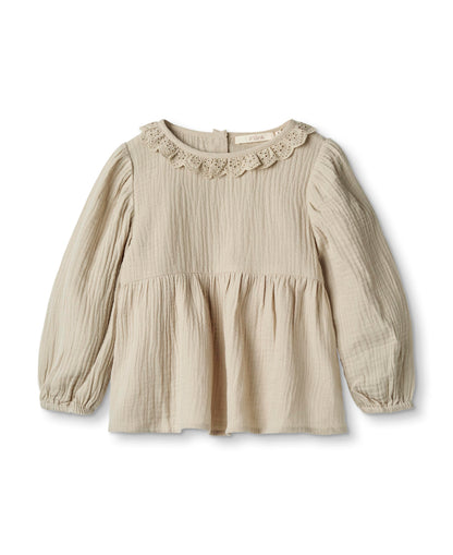 CIAO LS BLOUSE- HUMUS