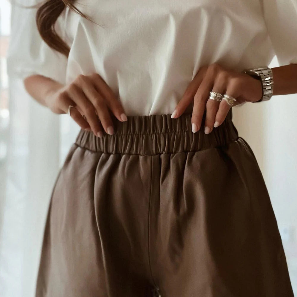 Helen Leather Shorts - Depeche