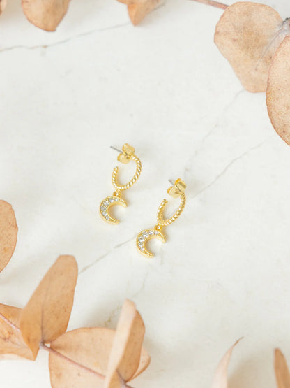 Moon earrings clear - Secrets by B