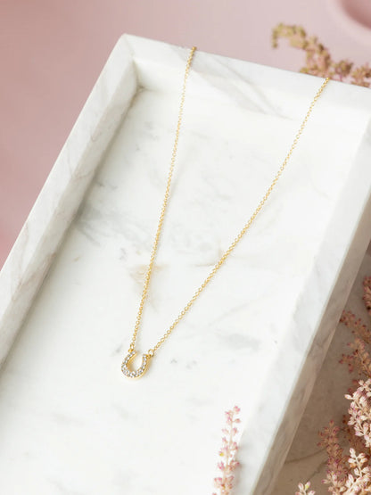 Horseshoe crystal necklace - Secrets by B